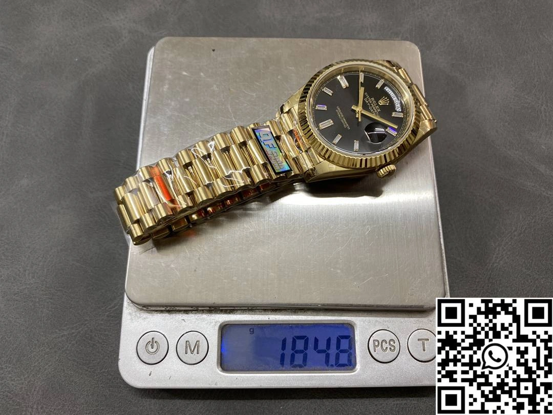 Packable Rolex Day Date M228238-0059 QF Factory v5 Tungsten Steel Black Dial Diamond Hourmarker 950