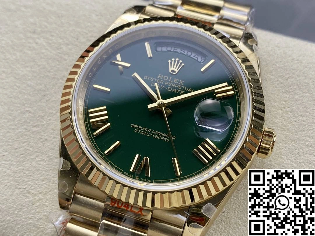 Rolex Day Date M228238-0061 QF Factory v5 Tungsten Steel Green Dial Contemporary 1003