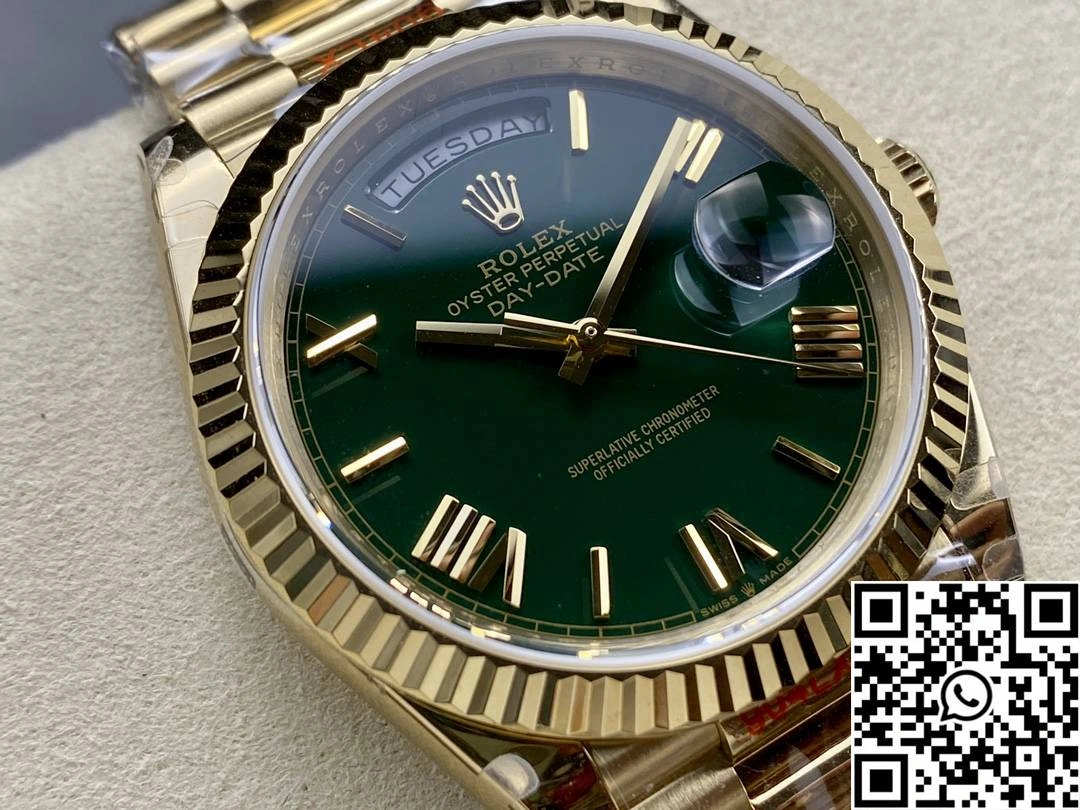 Rolex Day Date M228238-0061 QF Factory v5 Tungsten Steel Green Dial Contemporary 1003