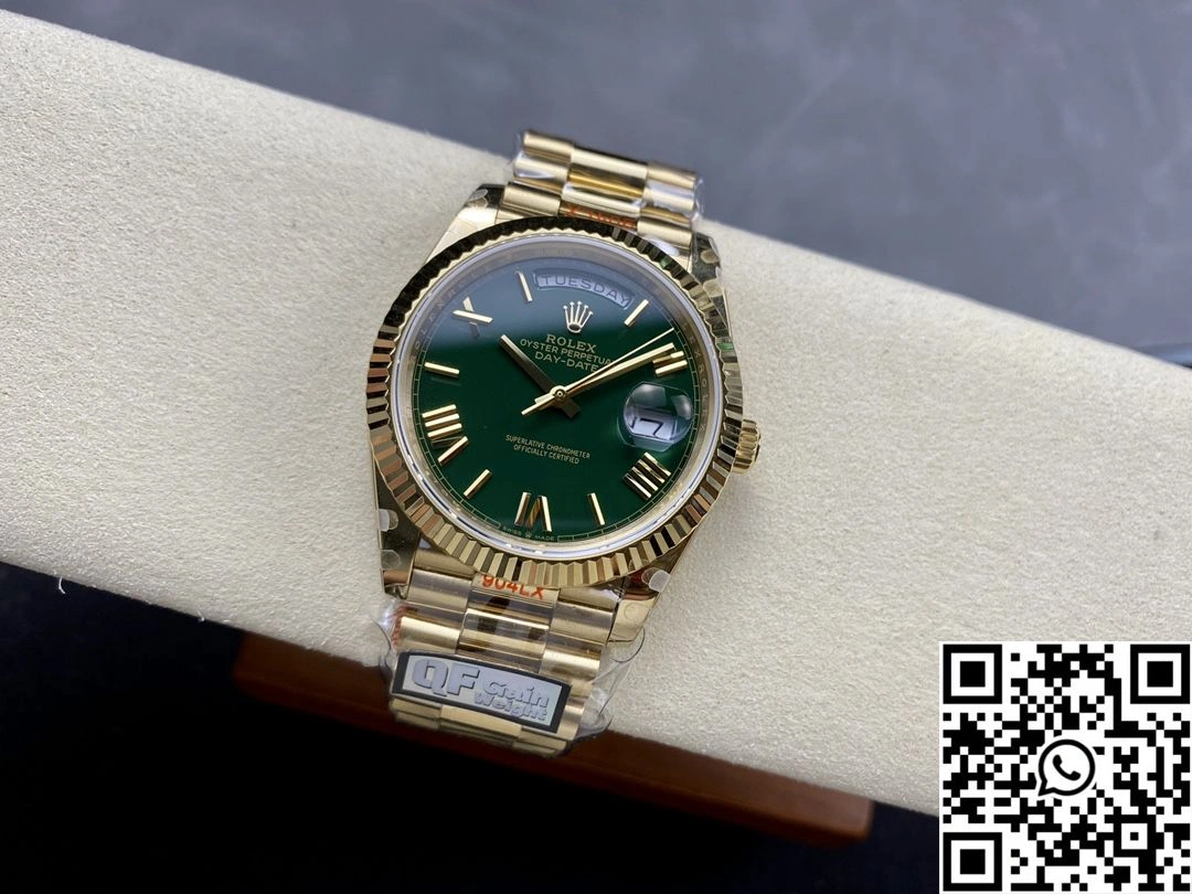 Rolex Day Date M228238-0061 QF Factory v5 Tungsten Steel Green Dial Contemporary 1003