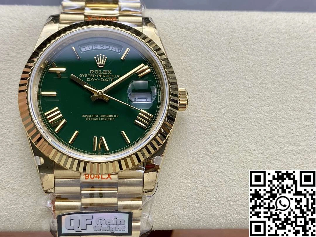 Rolex Day Date M228238-0061 QF Factory v5 Tungsten Steel Green Dial Contemporary 1003