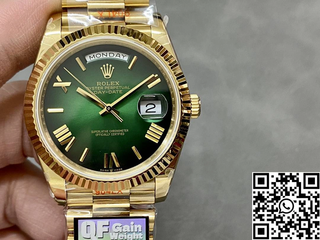 Bold Rolex Day Date M228238-0069 QF Factory v5 Tungsten Steel Green Dial 1023