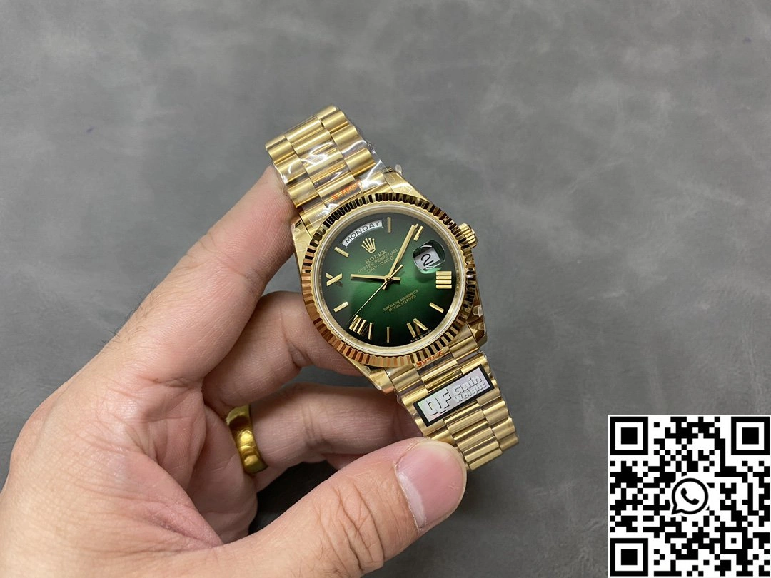 Bold Rolex Day Date M228238-0069 QF Factory v5 Tungsten Steel Green Dial 1023