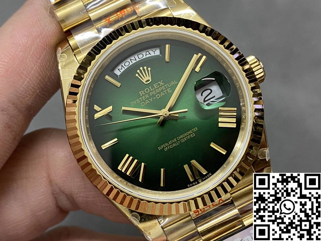 Bold Rolex Day Date M228238-0069 QF Factory v5 Tungsten Steel Green Dial 1023
