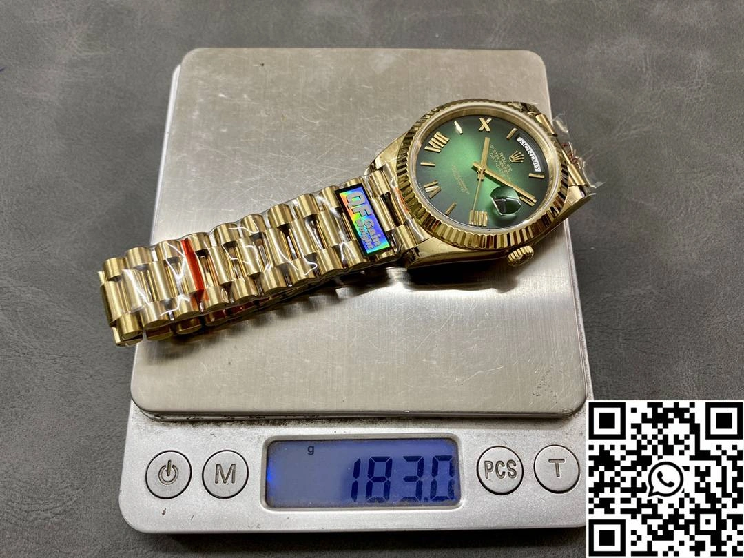 Bold Rolex Day Date M228238-0069 QF Factory v5 Tungsten Steel Green Dial 1023