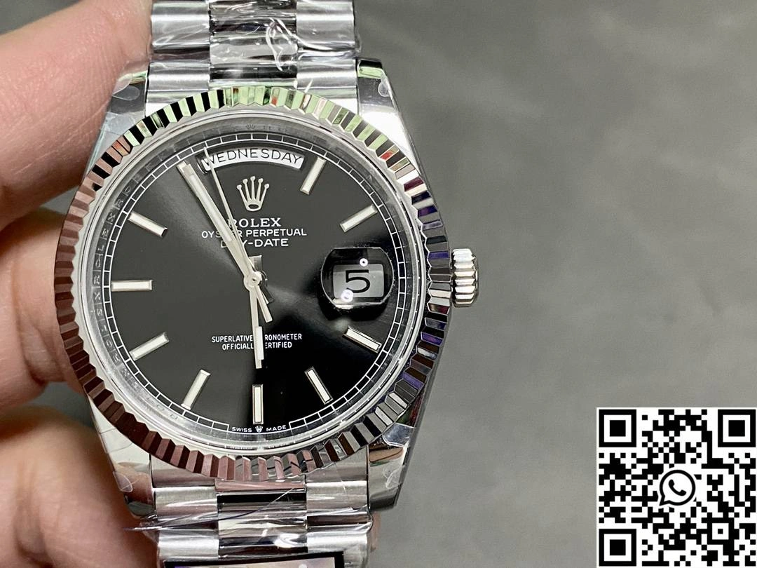 Rolex Day Date M228239-0004 QF Factory v5 Tungsten Steel Black Dial MoistureWicking 977