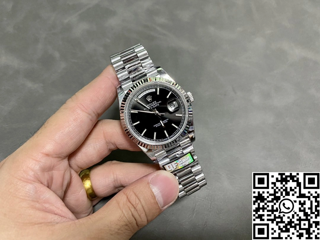 Rolex Day Date M228239-0004 QF Factory v5 Tungsten Steel Black Dial MoistureWicking 977