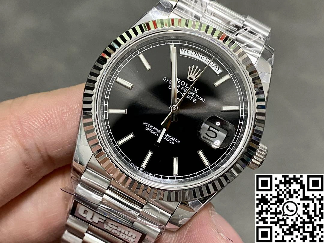 Rolex Day Date M228239-0004 QF Factory v5 Tungsten Steel Black Dial MoistureWicking 977
