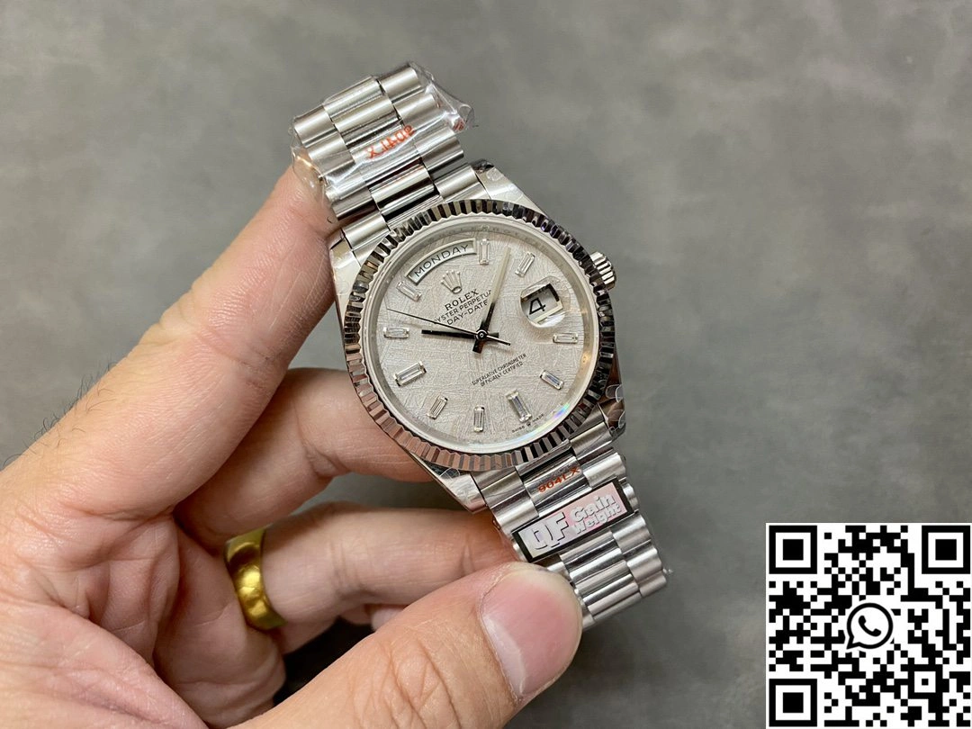 Rolex Day Date M228239-0055 QF Factory v5 Tungsten Steel Meteorite Dial Diamond Hourmarker Attractive 1001