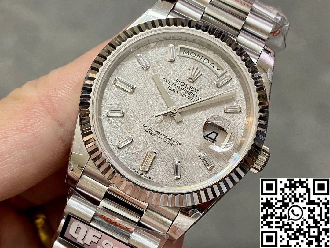 Rolex Day Date M228239-0055 QF Factory v5 Tungsten Steel Meteorite Dial Diamond Hourmarker Attractive 1001