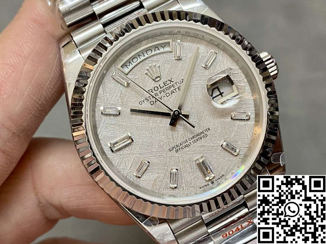 Rolex Day Date M228239-0055 QF Factory v5 Tungsten Steel Meteorite Dial Diamond Hourmarker Attractive 1001