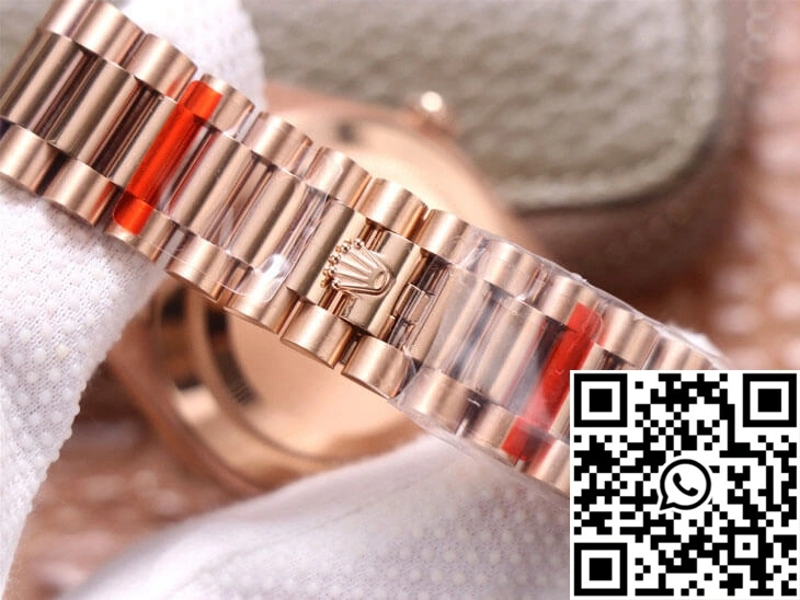 Unique Rolex Day-Date M228345RBR-0006 EW Factory Diamond Chocolate Color Dial 974