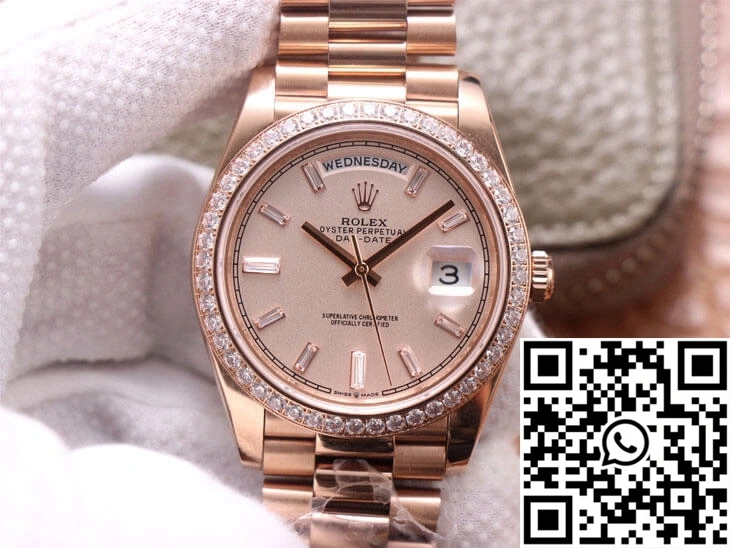 WeatherProof Rolex Day-Date M228345RBR-0007 EW Factory Diamond Sundust Dial 1030