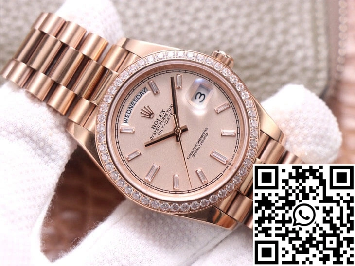 WeatherProof Rolex Day-Date M228345RBR-0007 EW Factory Diamond Sundust Dial 1030