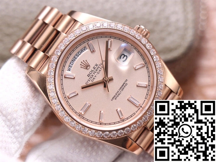 WeatherProof Rolex Day-Date M228345RBR-0007 EW Factory Diamond Sundust Dial 1030