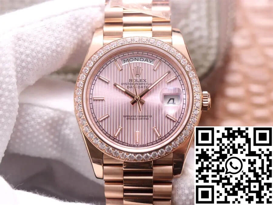 MoistureWicking Rolex Day Date M228345RBR-0010 EW Factory Rose Gold 1016