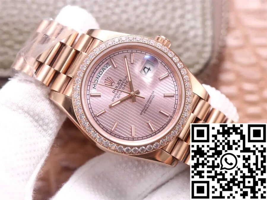 MoistureWicking Rolex Day Date M228345RBR-0010 EW Factory Rose Gold 1016