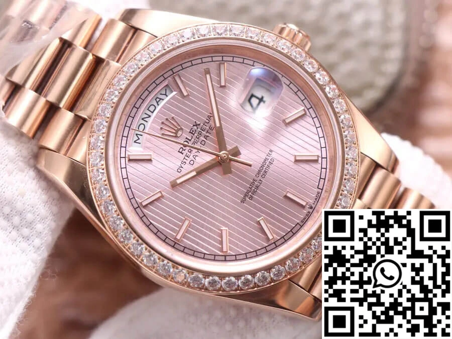 MoistureWicking Rolex Day Date M228345RBR-0010 EW Factory Rose Gold 1016