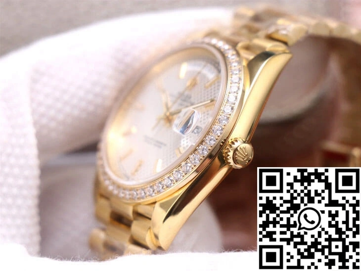 GoodFit Rolex Day-Date M228348RBR-0005 EW Factory Silver Dial 1024