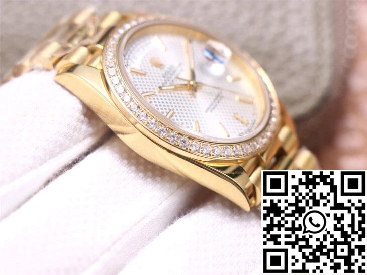 GoodFit Rolex Day-Date M228348RBR-0005 EW Factory Silver Dial 1024