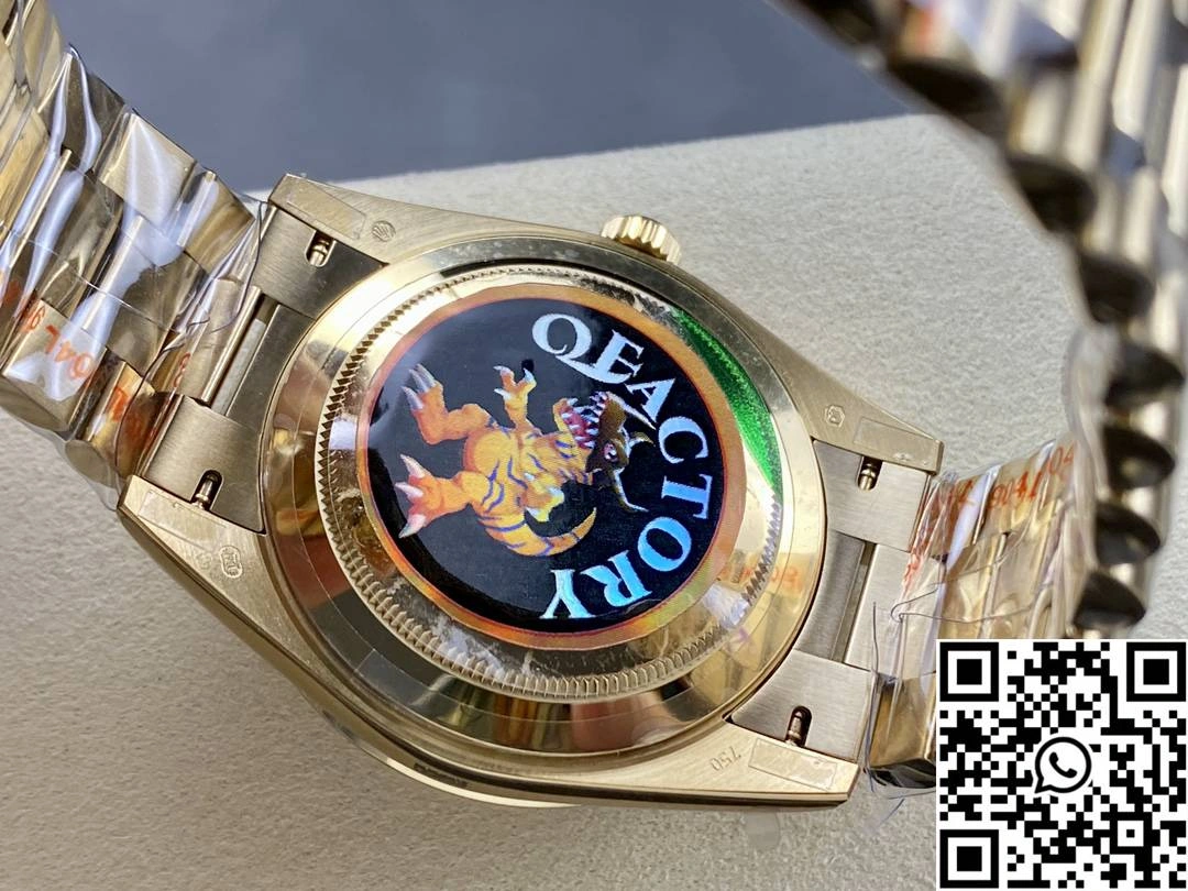 Rolex Day Date M228348rbr-0002 QF Factory v5 Tungsten Steel Gold Dial Functional 955