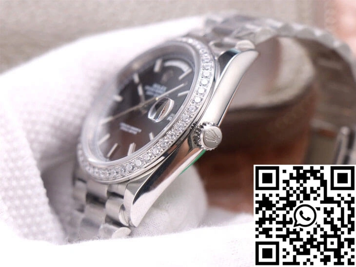 Rolex Day-Date M228349RBR-0002 EW Factory Black Dial Casual 993