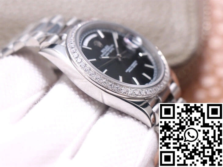 Rolex Day-Date M228349RBR-0002 EW Factory Black Dial Casual 993