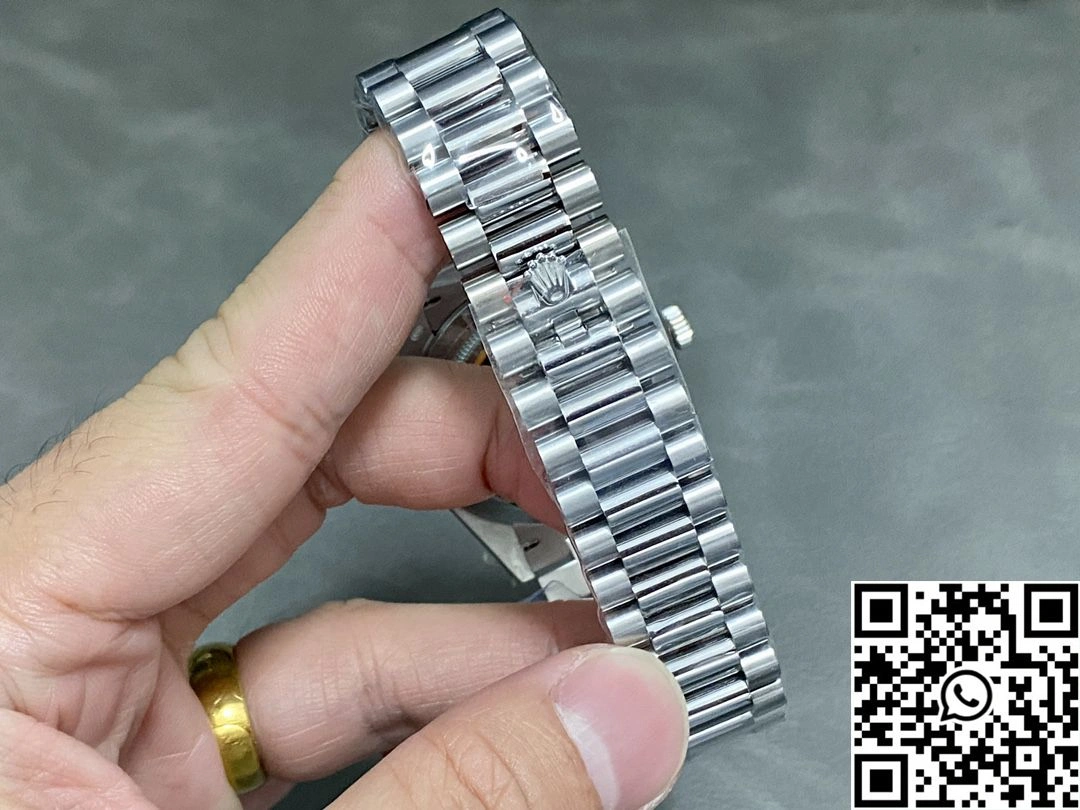 Rolex Day Date M228396tbr-0002 QF Factory v5 Tungsten Steel Blue Dial Diamond Bezel WrinkleFree 967