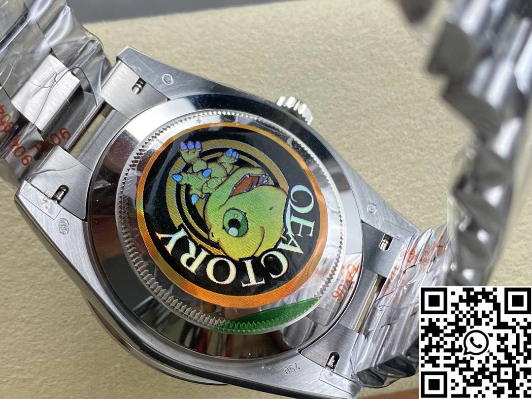 TechFriendly Rolex Day Date M228396tbr-0002 QF Factory v5 Tungsten Steel Blue Dial Diamond Hourmarker 957