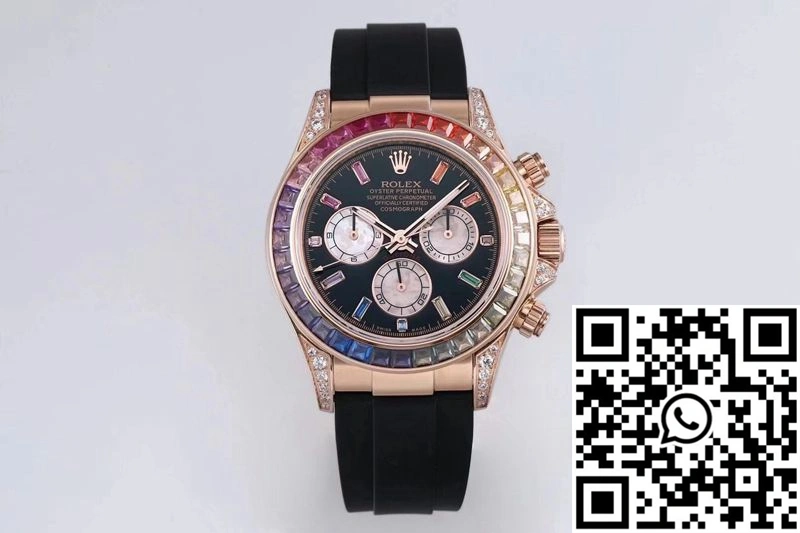 Youthful Rolex Daytona 116595RBOW BL Factory Rose Gold 1038