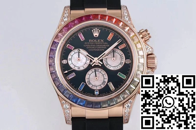 Youthful Rolex Daytona 116595RBOW BL Factory Rose Gold 1038