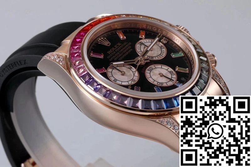 Youthful Rolex Daytona 116595RBOW BL Factory Rose Gold 1038