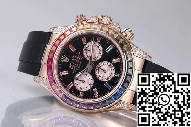 Youthful Rolex Daytona 116595RBOW BL Factory Rose Gold 1038