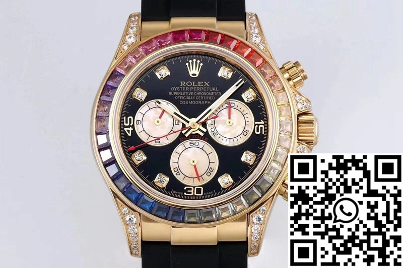 WaterResistant Rolex Daytona 116598RBOW BL Factory Yellow Gold 1069