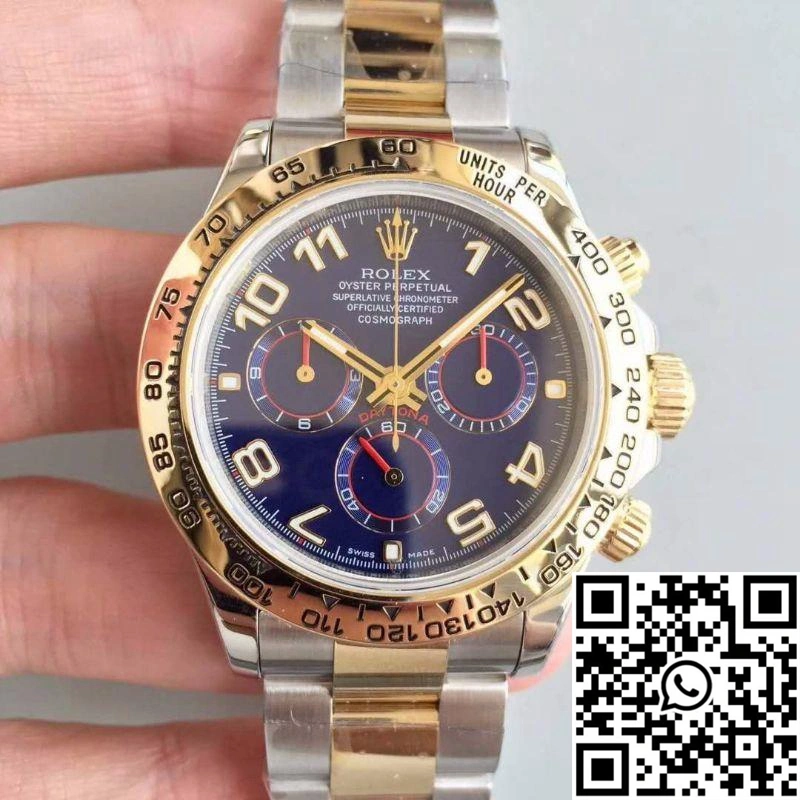 Comfortable Rolex Daytona Cosmograph 116503 3A Factory 18K Yellow Gold Wrapped Blue Dial 1118