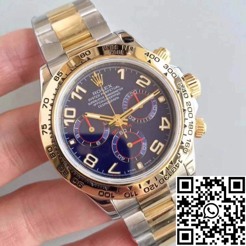 Comfortable Rolex Daytona Cosmograph 116503 3A Factory 18K Yellow Gold Wrapped Blue Dial 1118