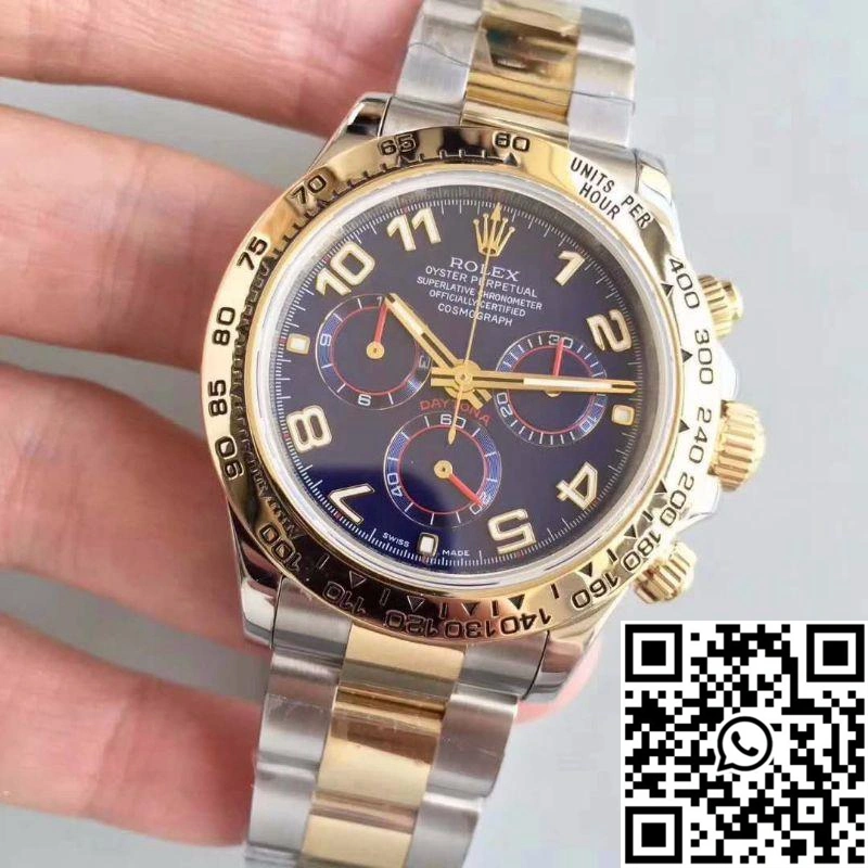 Comfortable Rolex Daytona Cosmograph 116503 3A Factory 18K Yellow Gold Wrapped Blue Dial 1118