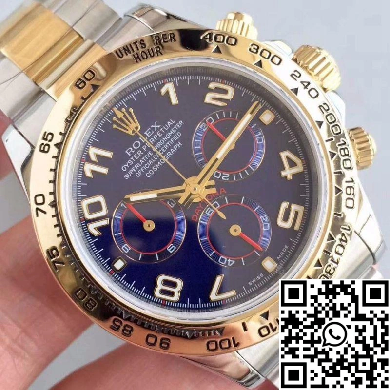 Comfortable Rolex Daytona Cosmograph 116503 3A Factory 18K Yellow Gold Wrapped Blue Dial 1118