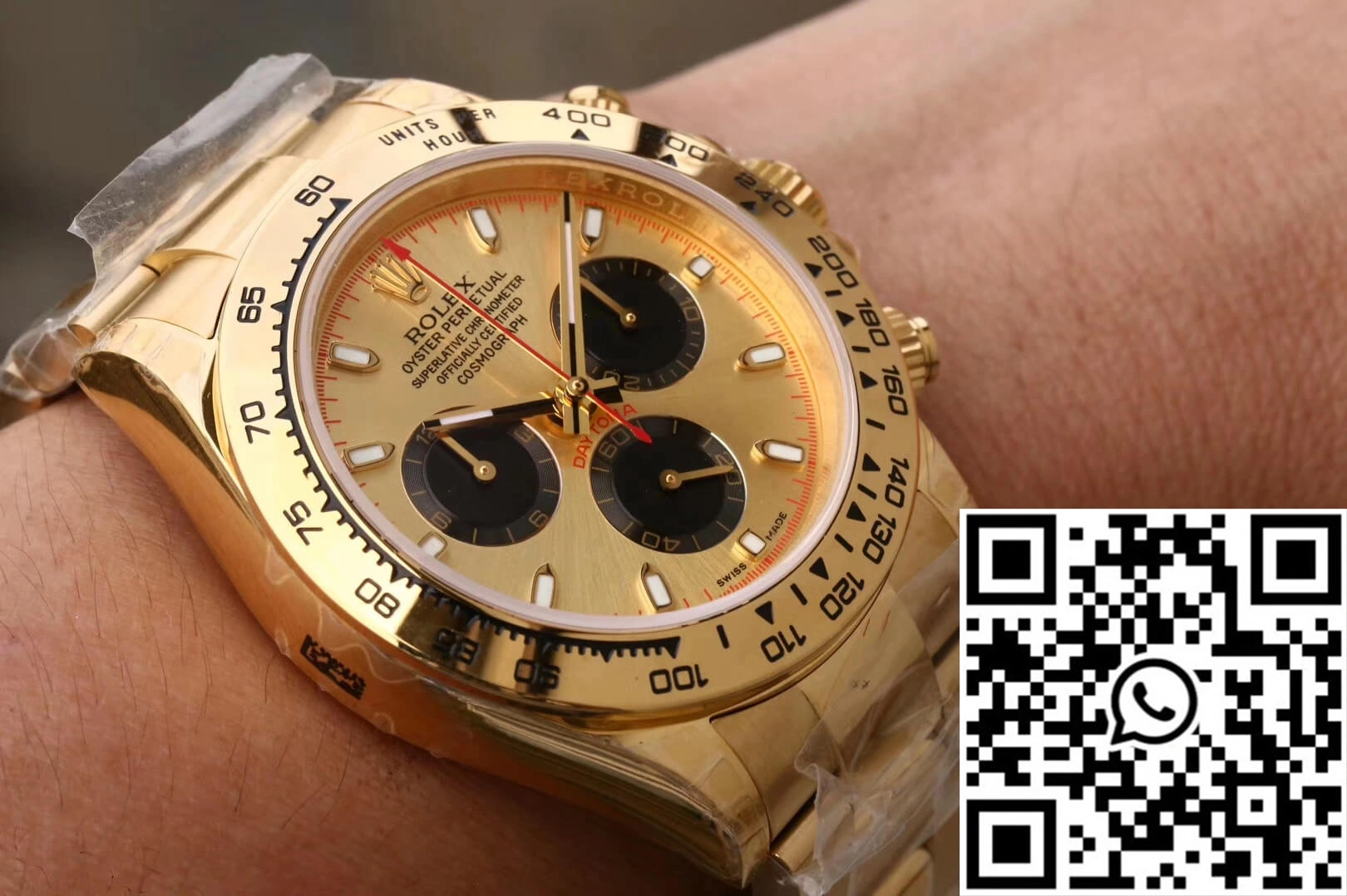 Rolex Daytona Cosmograph 116508 JH Factory Yellow Gold Dial SmoothTexture 1117