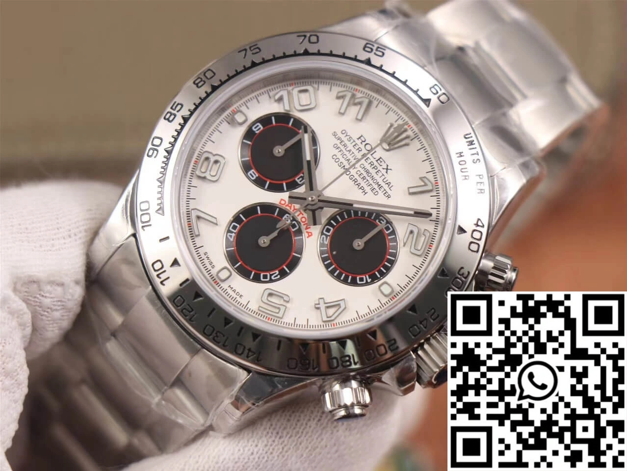 Rolex Daytona Cosmograph 116509 JH Factory White Dial Practical 1098