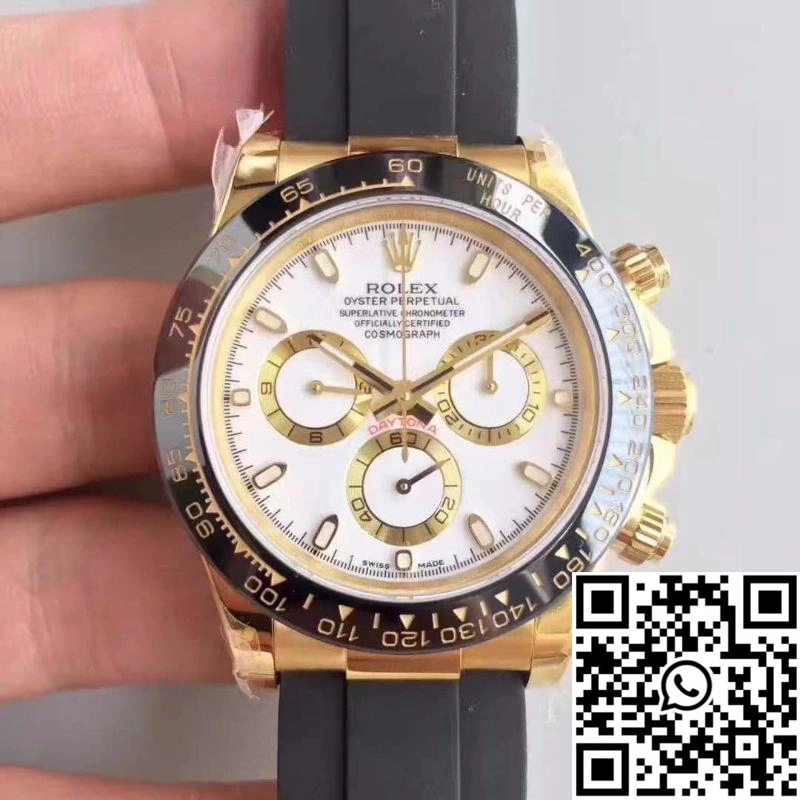 Original Rolex Daytona Cosmograph 116518LN AR Factory White Dial 1126