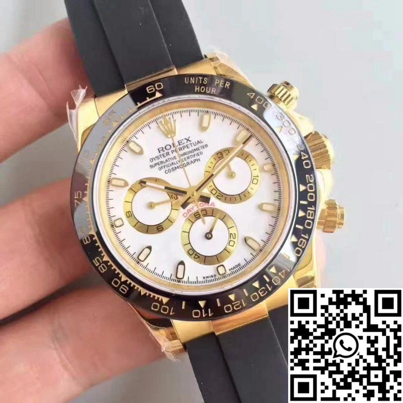 Original Rolex Daytona Cosmograph 116518LN AR Factory White Dial 1126