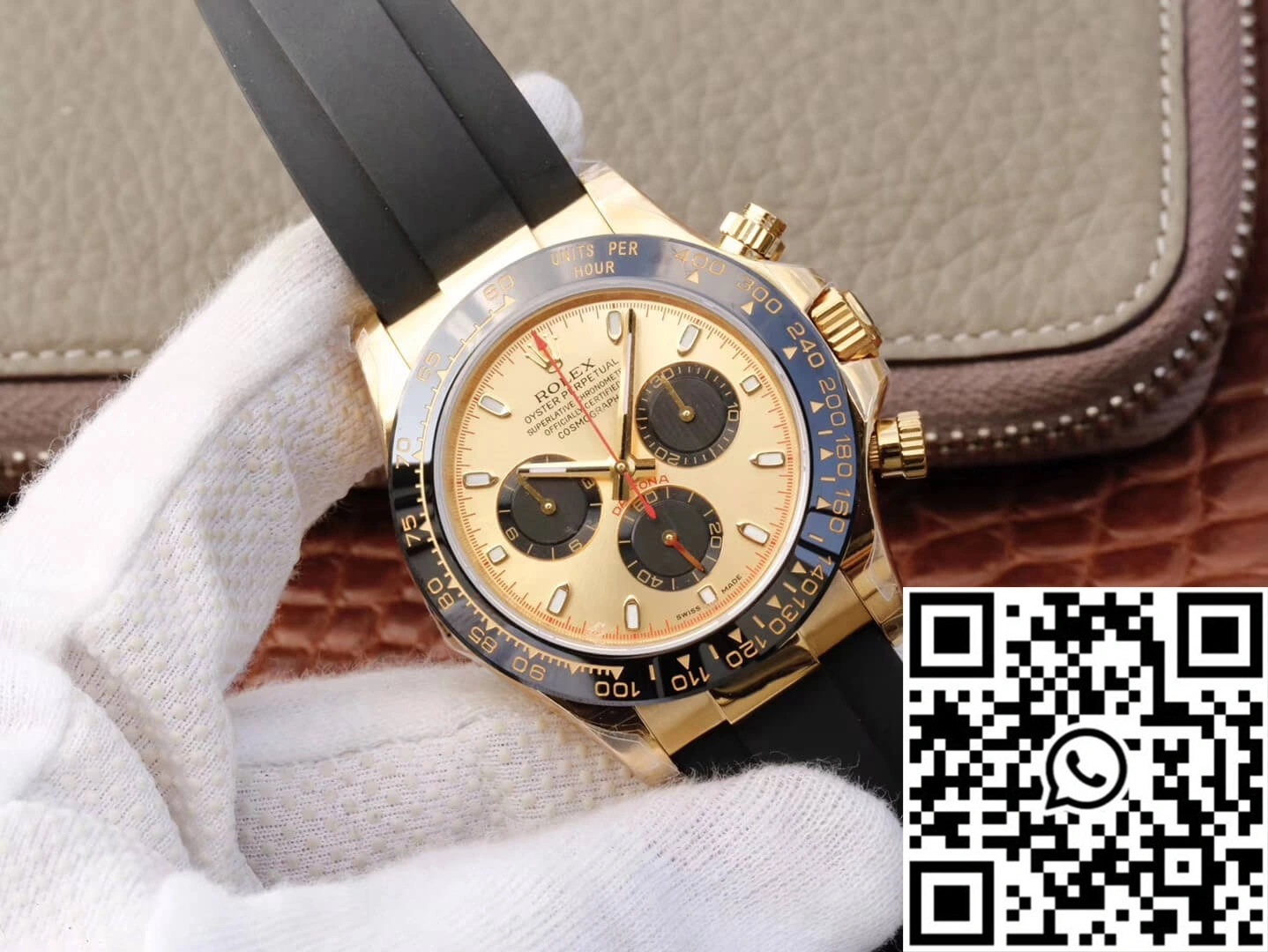 Rolex Daytona Cosmograph 116518ln JH Factory V6 Yellow Gold Black Chronograph Snug 1102