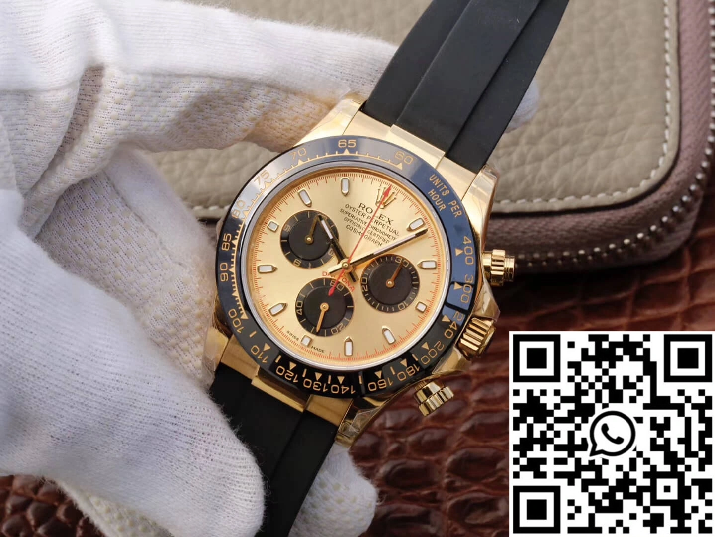 Rolex Daytona Cosmograph 116518ln JH Factory V6 Yellow Gold Black Chronograph Snug 1102