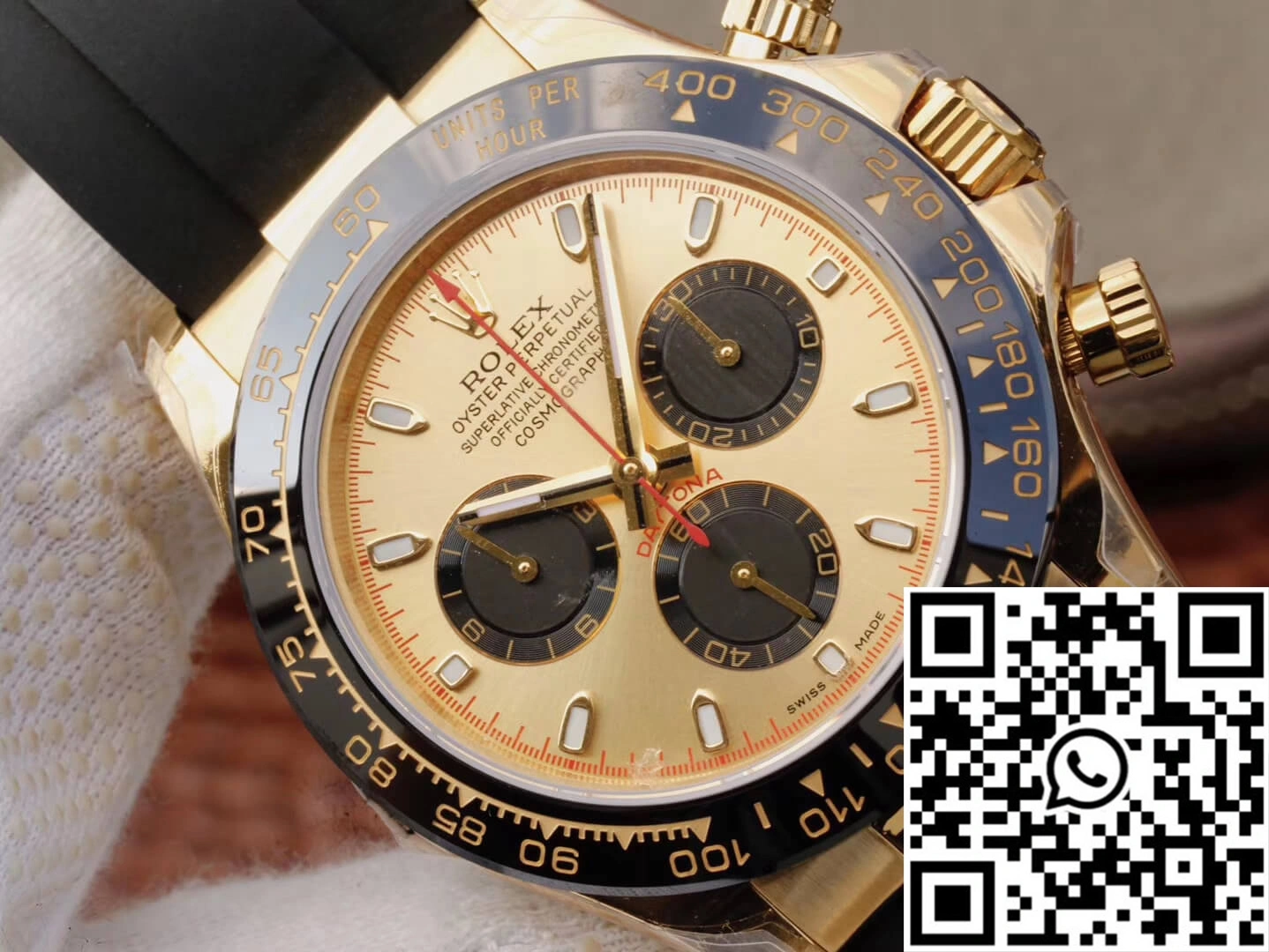 Rolex Daytona Cosmograph 116518ln JH Factory V6 Yellow Gold Black Chronograph Snug 1102