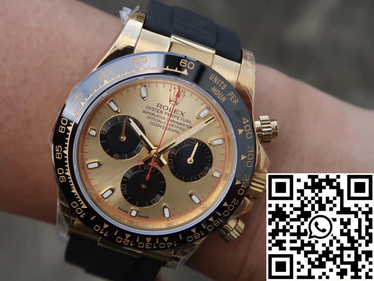 Rolex Daytona Cosmograph 116518ln JH Factory V6 Yellow Gold Black Chronograph Snug 1102
