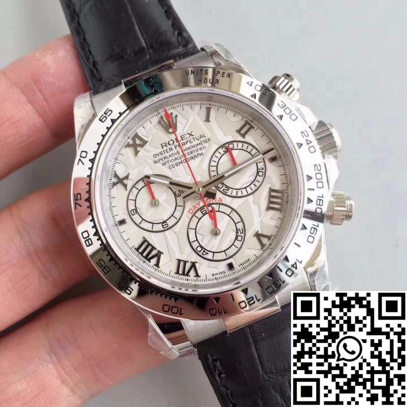 Rolex Daytona Cosmograph 116520 JH Factory Black Leather Strap WaterResistant 1044