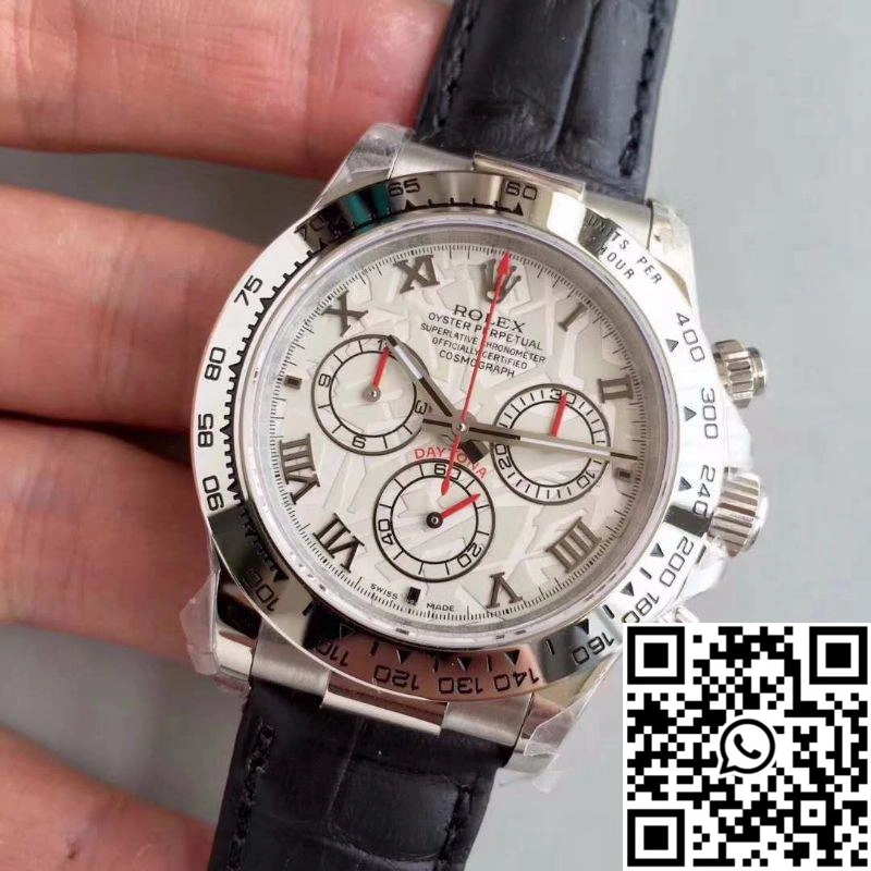 Rolex Daytona Cosmograph 116520 JH Factory Black Leather Strap WaterResistant 1044