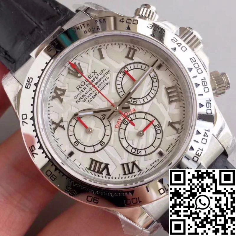 Rolex Daytona Cosmograph 116520 JH Factory Black Leather Strap WaterResistant 1044
