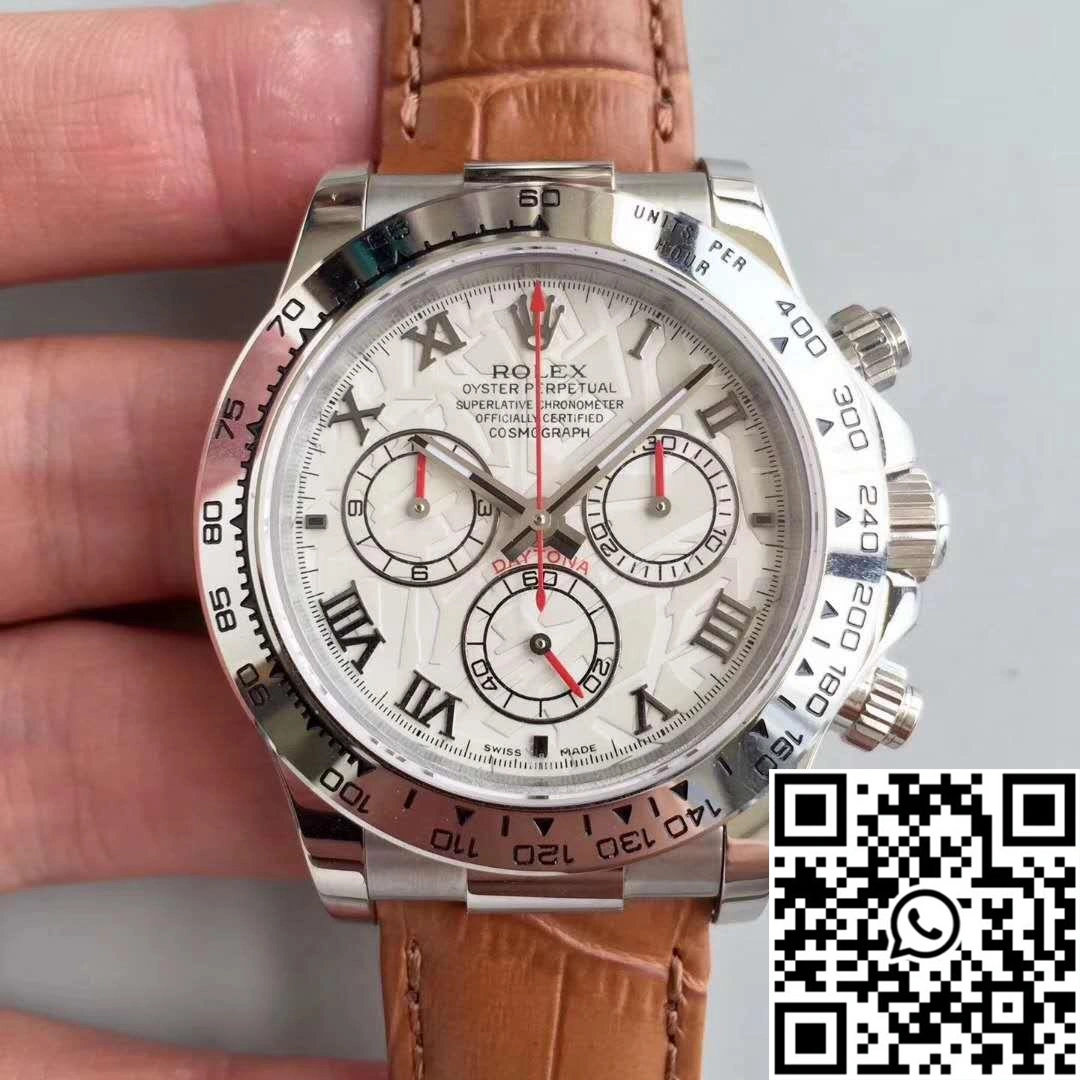 Compact Rolex Daytona Cosmograph 116520 JH Factory White Dial 1133